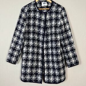 Old Navy Wool Blend Tweed Jacket NWT Women's Medium Houndstooth Preppy Winter
